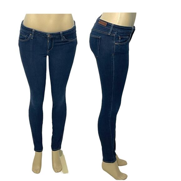 AG Adriano Goldschmied Super Skinny Legging Jeans Dark Wash Mid Rise Women's 27‎ - Picture 1 of 15